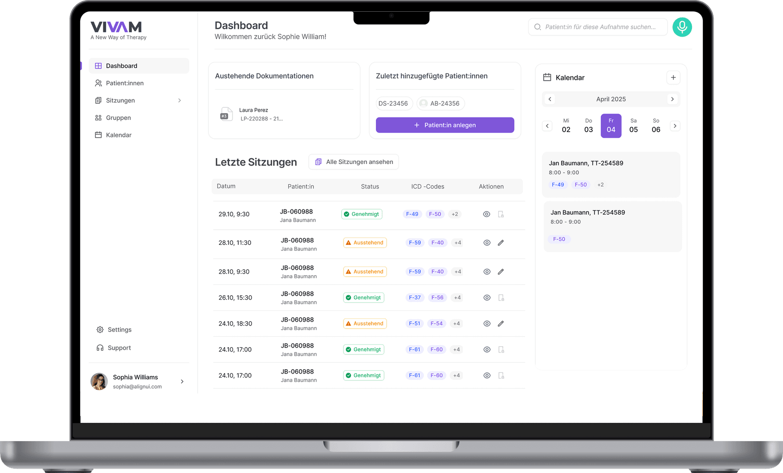 VIVAM GUIDE Dashboard